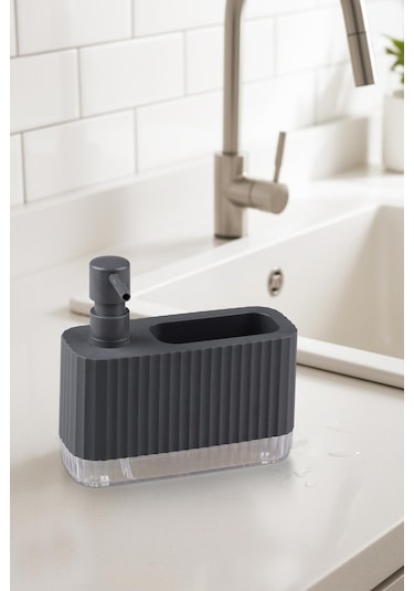 Okyanus Home Coliseum Sıvı Sabunluk Seti Antrasit Antrasit