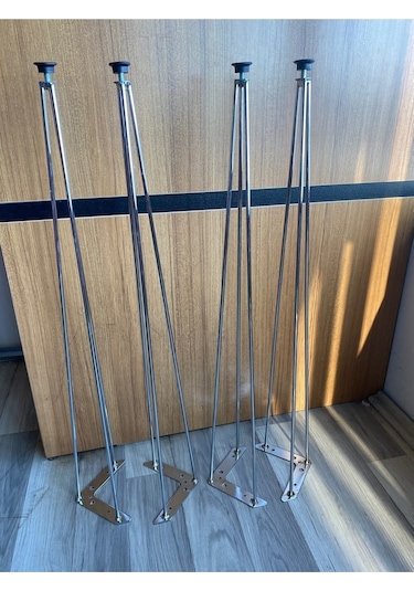 Masa Ayağı Krom Tel 4 Lü Kütük Masa Ayağı 72 CM