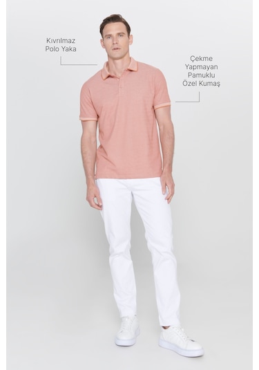 Ac&Co / Altınyıldız Classics 4A4820200047Ktes Düğmeli Polo Yaka Cepsiz Slim Fit Erkek Tişört Kiremit - Bej Ac&Co / Altınyıldız Classics 4A4820200047Ktes Düğmeli Polo Yaka Cepsiz Slim Fit Erkek Tişört Kiremit - Bej