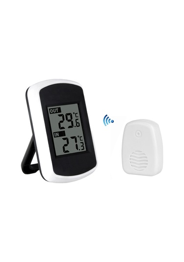 Folinda Ts-ft004-b Kablosuz Dış/iç Mekan Sıcaklık Ölçer - Lcd Ekranlı, -40 60 C Aralığı, 100m Aktarım, Pil Dahil Değil