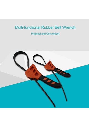 Pazly Çok Amaçlı Lastik Kayışlı Anahtar - Otomotiv, Musluk Açma Aleti Siyah, Kauçuk, 100mm/150mm Ayarlanabilir Siyah