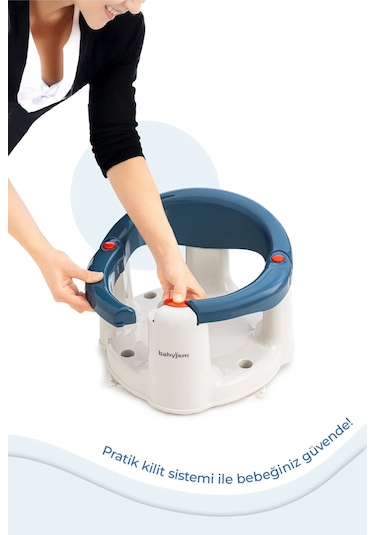 Babyjem Önden Açılır Mama Sandalye Oturağı Ve Minderi - 2 ' Li Set İndigo Mavi