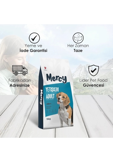 Mercy Somonlu Yetişkin Köpek Maması 15 KG