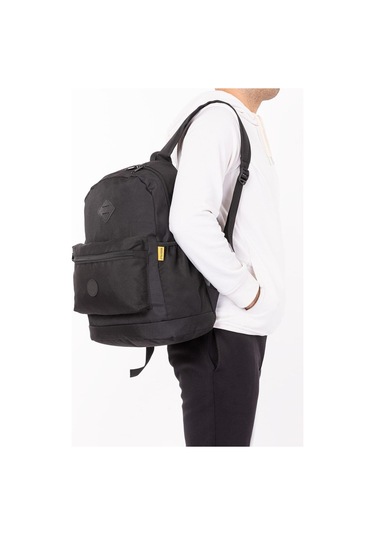 Newish Polo Suya Dayanıklı Impertex Kumaş Unisex Siyah Sırt Çantası Günlük, Okul, Seyahat, Notebook - Unisex Siyah