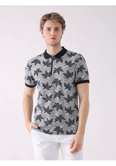 Dufy Lacivertvert Erkek Regular Fit Polo Yaka Tshirt - 93995 Lacivert