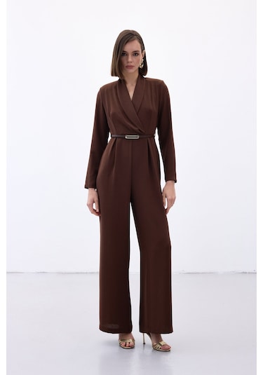 Sateen Kemerli Salaş Tulum - Kahve-136565 Kahve