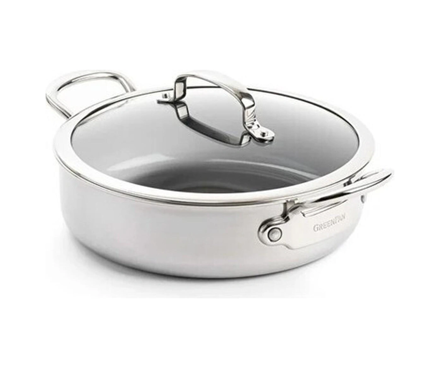 Greenpan Premiere 26cm Basık Tencere Bakır - Siyah