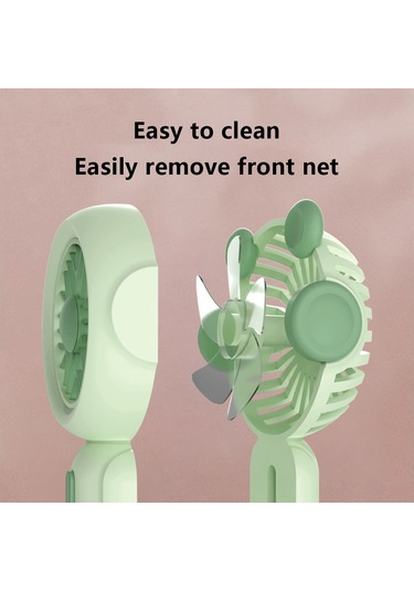 1117a Mini El Tipi Vantilatör 3 Hız Ayarlanabilir Yaz Soğutma Fanı Tabanlı - Siyah+beyaz Siyah+beyaz