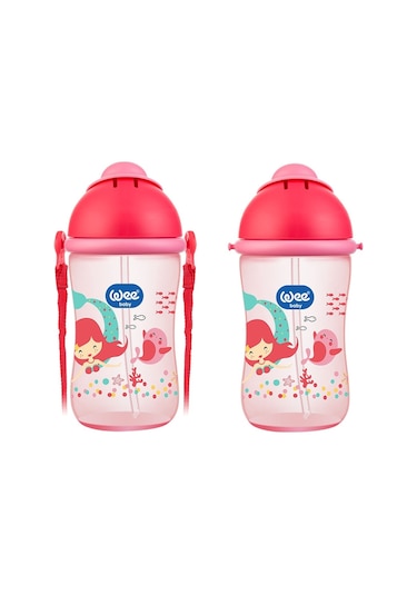 Wee Baby Pipetli Bardak 380ml Kod:171 - Kırmızı Kırmızı