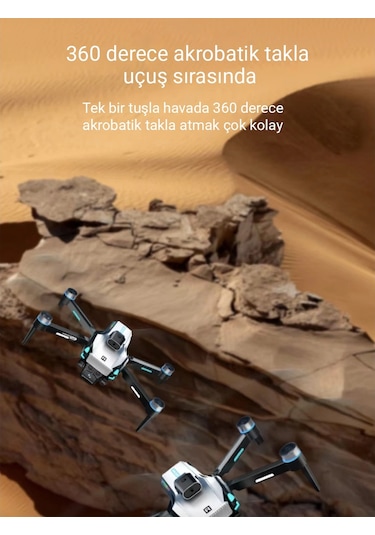D9 Akıllı Kameralı Drone 50x Zoom Fırçasız Motor Optik Akış Led Işıklı