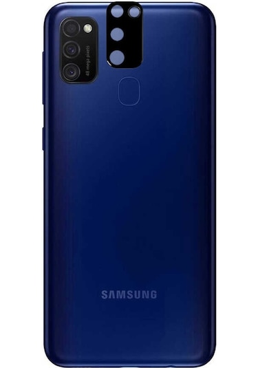 Galaxy M21 Zore 3D Kamera Camı Siyah