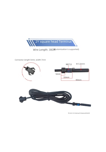 Aubyhe Elektrikli Bisiklet Manyetik Fren Kablosu, 3 Çekirdek Su Geçirmez Bağlantı, 30cm, 2a2y Konnektör, Güvenli Durdurma Ve Kolay Kurulum