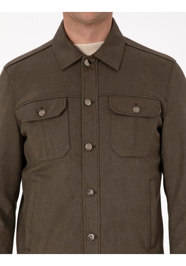 Pierre Cardin Erkek Haki Deri Mont-kaban 50318156-790 Haki