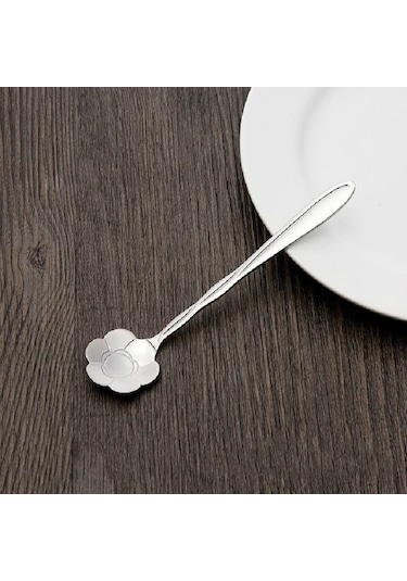 Sones Adet Paslanmaz Çelik Ev Tipi Yaratıcı Çiçek Kaşığı Kahve Karıştırma Kaşığı, Stil: Ayçiçeği Kaşığı