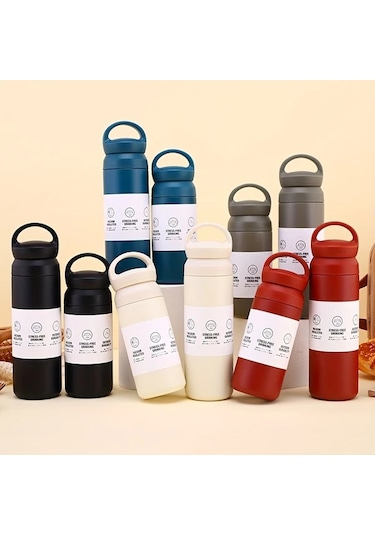 Willowhaven Siyah 500ml Paslanmaz Çelik Kahve Kupası Çift Kat Yalıtım Taşınabilir Hediye Siyah