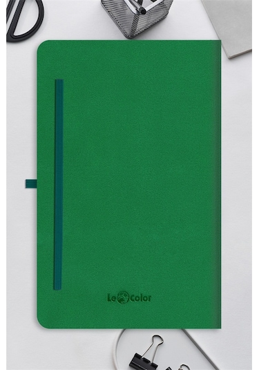 Le Color Tarihsiz Klasik Rec Note Çizgili Defter 13 x 21 CM Yeşil