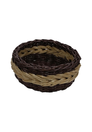 E38 El İşçiliğikağıt İp Sepet Örgü 17 17 Cm - 6182 Karışık