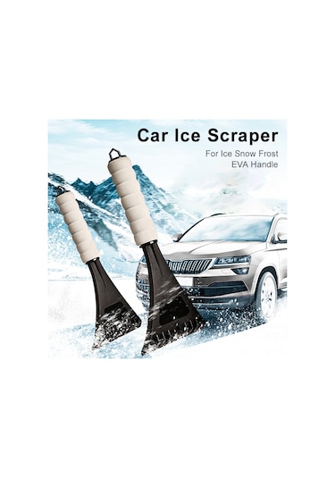 Vkemall Kırmızı Pp+eva Mini Araba Buz Kırıcı - Soğukta Camı Temizleyen, El Aynalı Kolu İle Kırmızı