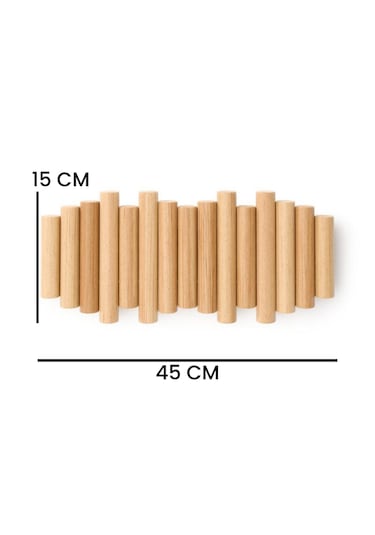 Minimalist Doğal Ahşap Duvar Askısı