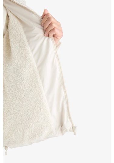 Defacto Rüzgar Geçirmez Regular Fit Kapüşonlu Mont F2819ax25wner238 Ekru-er238