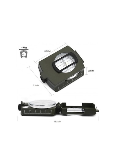 Nikula Çok Fonksiyonlu Profesyonel Askeri Pusula K-4580