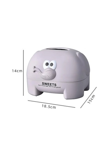 Mor-peçete Kutusu Çıkarılabilir Kapak Hayvan Şekli Büyük Kapasiteli Depolama Yaratıcı Inek Domuz Araba Doku Kutusu Tutucu Ev Gereçleri