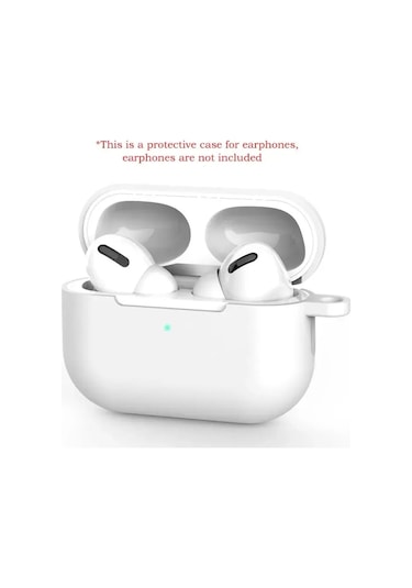 Snapbuy Airpods Uyumlu Pro Silikon Koruyucu Kılıf - Yumuşak Ve Düz Renkli Bluetooth Kulaklık Kapağıarctic White Arctic White