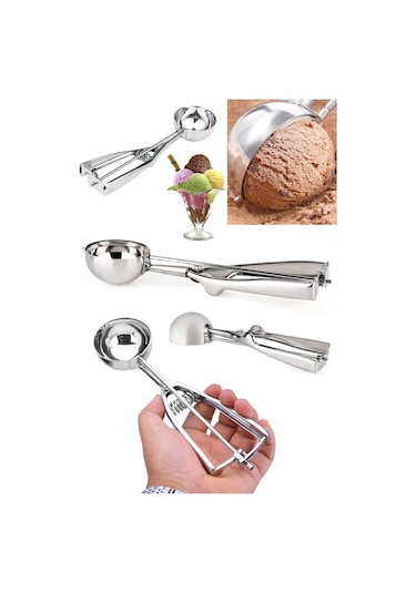 Dondurma Kaşığı Paslanmaz Çelik Çek Bırak Dondurma Kepçesi I 22 C