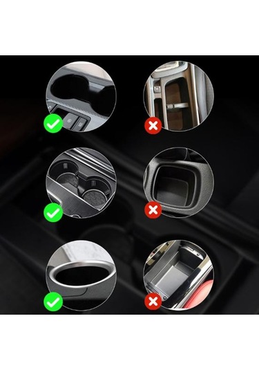 2'si 1 Arada Bardak Tutuculu Araç Telefon Tutucu Açı Ayarlanabilir Evrensel Basit Kurulum Otomobil Akıllı Telefon Tutucu Siyah