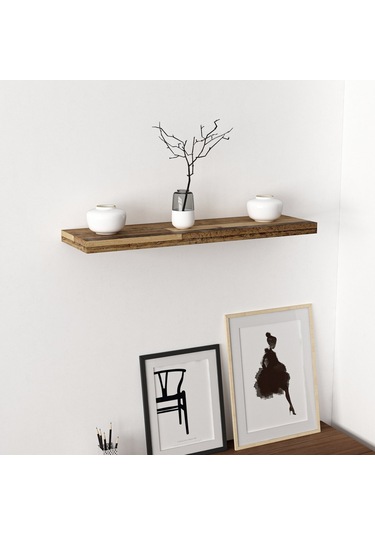 Minar Gizli Tutuculu Duvar Rafı 80 Cm Old Style