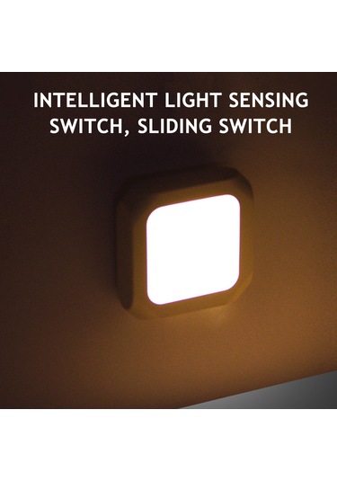 Maiyame 2'li Paket Akıllı Işık Algılama Ve Parlaklık Ayarlı Led Gece Lambası - Güneş Işığı, Güneş Işığı Koruyucu, Enerji Tasarruflu Absek, Beyaz, 0.6w, Avrupa Standardı Diğer