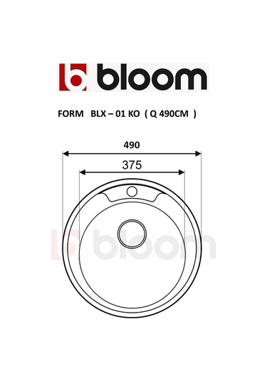 Bloom BLx -01 Krom Eviye Yuvarlak Çelik Eviye