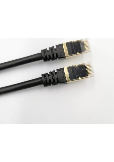 Pazly Cat7 Rj45 Ethernet Kablo, 10gbps Hızlı Veri Aktarımı, 600mhz Bant Genişliği, 26awg Saf Bakır, Çift Koruma, Siyah, 2m Uzunluk