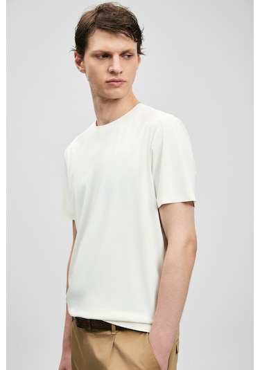 Lufian Altero Hi- Tech Performance Dikişsiz T- Shirt Beyaz 111020320100500