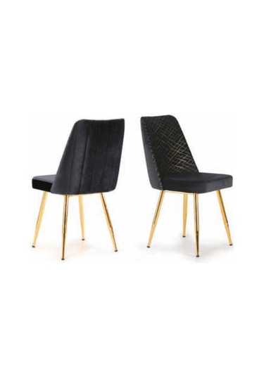 Bera Demir Ayak Serap Sandalye Siyah