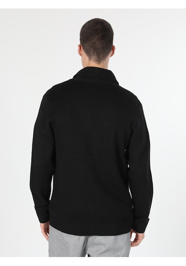 Colin's Slim Fit Düğmeli Siyah Erkek Hırka CL1059692_Q1.V2_BLK
