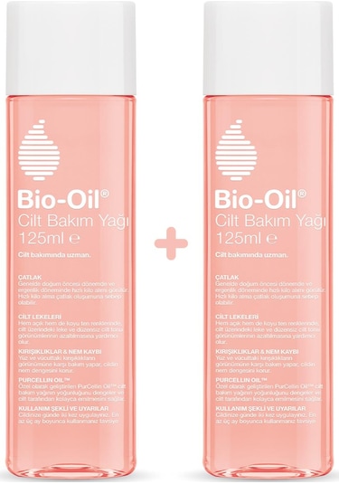 Bio-Oil Çatlak Karşıtı & Leke Karşıtı Nemlendirici Cilt Bakım Yağı 125  ML - 2 Adet Set