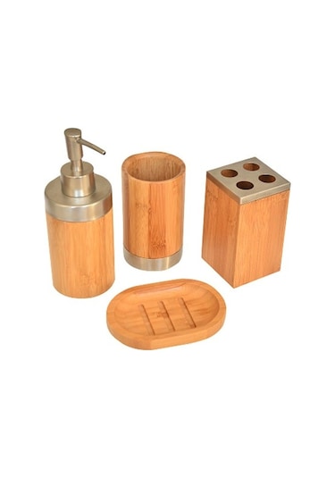 Bambum Mystik 4 Parça Banyo Seti B2656 Kahverengi