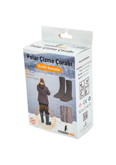 Polar Çizme Çorabı - Kamuflaj - Termal - Thermoking