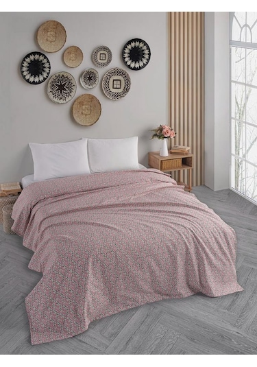 Tek Kişilik Baskılı Pike Koltuk Örtüsü Breeze 180x230 Cm Açık Sarı