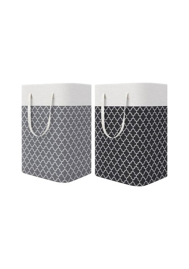 Novahub Siyah Çamaşır Torbası, Ev Organizasyon Bezi, Fener Baskı Kirli Çamaşır Depolama Organizatör, Çamaşır Odası İçin Siyah