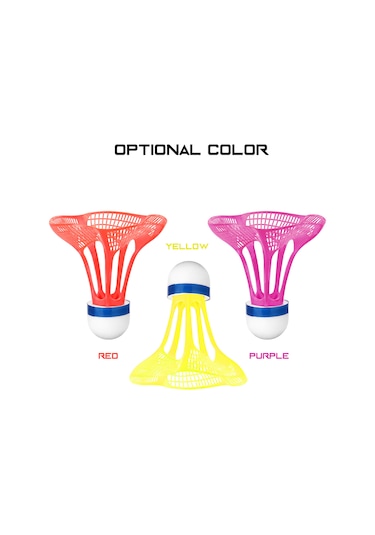 Geeksen Plastik Outdoor Badminton Topu - Sabit Direnc - Sarı Renk - 3 Adet Paket