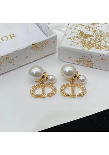 Yystore Kadın Küpe Cd Harfli İnci Küpeler Basit Ve Şık