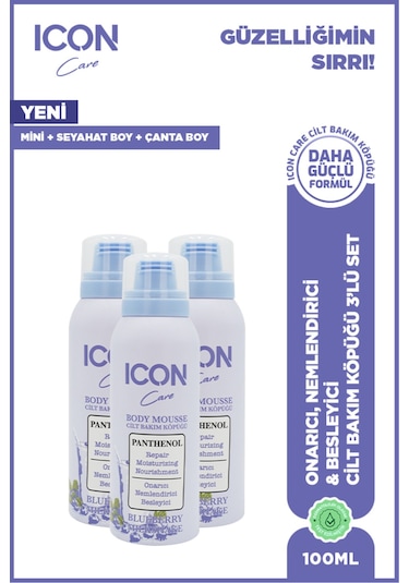 Cilt Bakım Köpüğü Blueberry & Mılkshake 100 Ml 3'lü Set