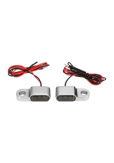 Ankatek Suntek Motosiklet Led Dönüş Sinyali Gösterge Işıkları Amber Cruiser Chorme 1 Çift Pj Gümüş Gümüş