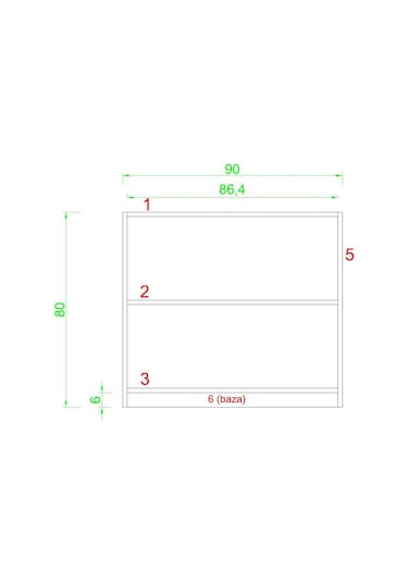 Rafkestir Alina Suntalam Kitaplık Ufak Boy Beyaz ( Mat )