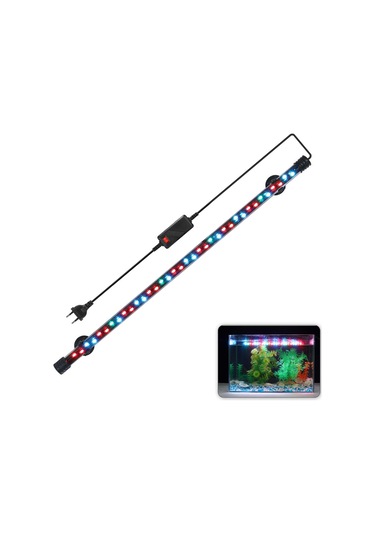 Symbee Akvaryum Dekorasyon Işığı Led 58cm Ip68 Su Geçirmez Renkli Işık Mavi, Yeşil, Kırmızı Avrupa Standartı Çok Renkli