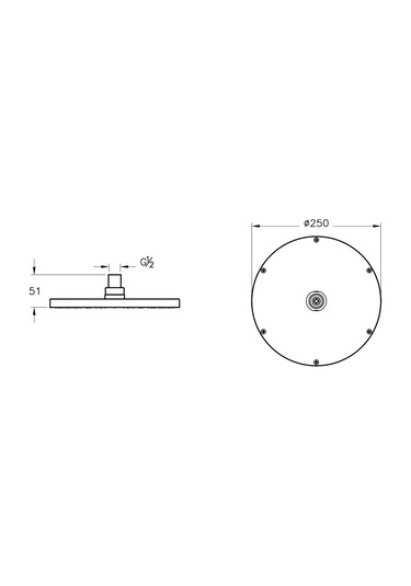 Vitra Suit A4563839 Duş Başlığı, Parlak Siyah