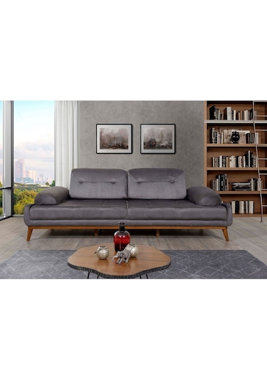 Nelson Üçlü Koltuk Babyface Gri Gri