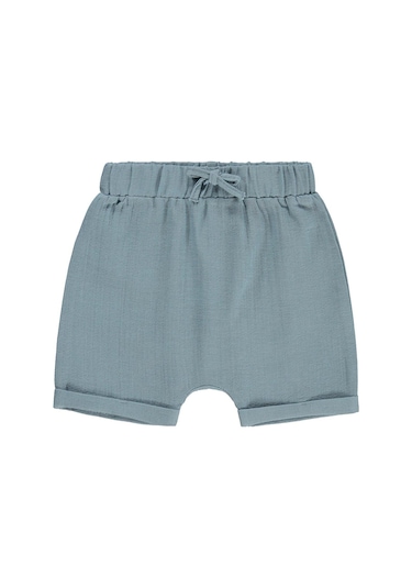 Civil Baby Müslin 6-18 Ay Şort - Mavi 9-12 Ay Soft İndigo